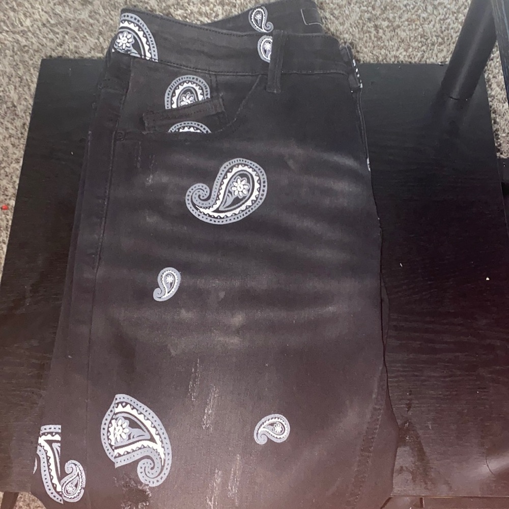 Bandanna jeans worn once🤑